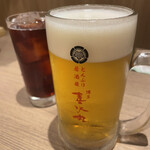 どんぶり居酒屋 喜水丸  - 生ビールとカシスウーロン