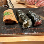 鮨 つぼみ - 〆の品々(涙巻、稲荷、トロたく)