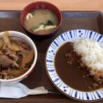 すき家 - ミニ牛丼ミニカレーセット