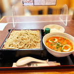 桂屋 - 本格担々麺 冷やし 麺をへぎそばにチェンジ