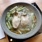 酒楽亭 空庵 - グツグツと牡蠣の良い香りがしてきました
