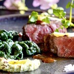 Grilled Japanese Black Beef Loin with MIRAIE Sauce