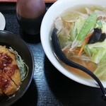Tenhou - タンメンとミニソースカツ丼セット