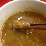 東麺房 - つけ汁は高濃度魚介系で鶏ガラのWスープで脂ぽくなくむしろあっさり、ゆずを入れると更にサッパリ！