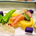 鶴雅ウィングス - 前菜：春野菜と海の幸盛り