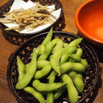 新宿 うなぎ菊川 - 枝豆