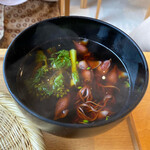 Sobakiri Ishigaki - 季節のざるそば　ホタルイカと菜花の温汁
