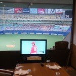 バンテリンドーム ナゴヤ プライム ワン - LIVEとﾃﾚﾋﾞでは、映像や音声がかなり遅れているのが分かります。