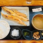 ひもの野郎 - サケハラス定食①