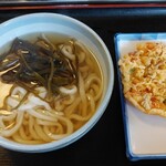 Minoya - かけうどん並&野菜五色揚げ