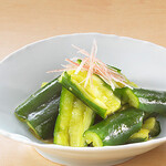 Cucumber with soy sauce
