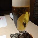 Kagurasaka Sushi Kimoto - 生ビール。