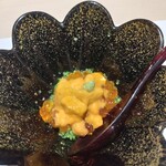 神楽坂 鮨 きもと - ウニ・いくら・とび子の小丼。