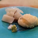 貴ぶ - 刺身　雷烏賊　イカチチの天ぷら