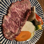 Shichirin Yakiniku Tanoshiira - サーロインステーキと焼野菜