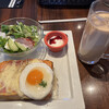 Hoshino Kohi Ten - ハムエッグトースト&サラダプレート　アイスカフェオレL