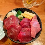天然本マグロ丼専門店 司 - ミックス丼､漬け炙りトロ､ハイボール
