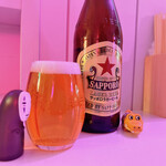 大衆食堂ハッシュタグ - 瓶ビールは、サッポロラガー赤星☆
赤星をこんな色味に染めちゃって⤴︎⤴︎