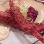 らんぷ亭 - 車えびフライ。