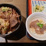Sagami - ①先ずはそのまま食べてみる 甘みあるタレの醤油味なので 牛肉の旨みを感じて美味しいのは美味しいけれど 味わいには締まりがないかな？