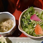 Sagami - ○フキの煮物、サラダ
