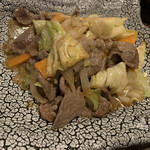 魚酔 - ラム肉炒め