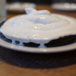 Italian Kitchen VANSAN - 謎の白いベールで覆われた鱈子パスタ（¥1400位）