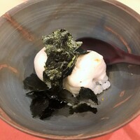 鮨 そえ島 - トラフグの白子焼き、シャリと海苔