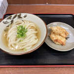 讃岐うどん いわい - ひやあつうどん小（400円）＋とり天（150円）