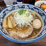 麺工房 しゅはり屋 - マー油煮干しらーめん、山椒の肉玉丼