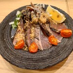 鮨 酒 肴 杉玉 - 炭焼き鰹たたきのカルパッチョ