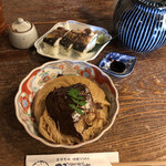 翼果楼 - 焼鯖そうめん、焼鯖寿司