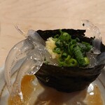 すし徳灑落 - シラウオ。もうもう満足。