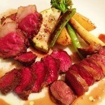 横浜馬車道 旬の肉料理イタリアン オステリア・アウストロ - 2013.6.岐阜ツキノワグマ モモ肉3種部位食べ比べ