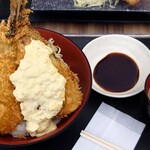 豊洲食堂 - 特大アジフライ丼1,480円