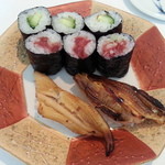 鮨長 - 三皿目　　穴子は塩とたれ