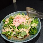 完全個室とかに料理 大門浜松町邸 - 蟹のほぐし身サラダ