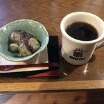 本宮カフェ - ・よもぎだんご：５５０円 、ＨＯＮＧＵコーヒー：６００円