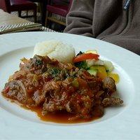 レストラン 竜神亭 - 2013 lunch 牛肉のエマンセ　ミトロン風　バターライスと一緒に