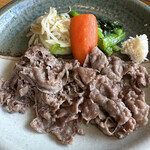 ざくろ - 和定食(牛ロース バタ焼)