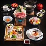 ランチ限定【ミニ懐石小鉢膳】神戸牛すき焼きや丹波こしひかりの釜炊きなど全8品⇒4,900円
