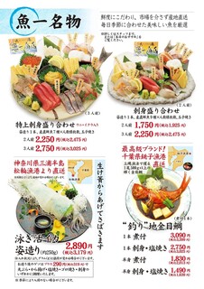 魚問屋　魚一商店 - 【グランドメニュー】2023年3月～