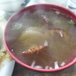 銀水食堂 - 味噌汁はホタテの稚貝♪