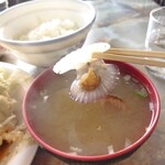 銀水食堂 - 小さな貝も食べられますよ