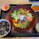 Ootoya - もろみチキンの彩りサラダボウル定食としそひじきご飯　にんじんドレッシング