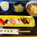 日本橋 - 寿司そばセット