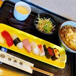 日本橋 - 寿司そばセット