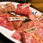 黒毛和牛一頭買い焼肉 道頓堀みつる - お肉5種盛り♪