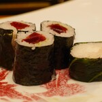 鮨 井上 - 鉄火巻と広島菜巻