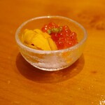 鮨 井上 - 雲丹とイクラ